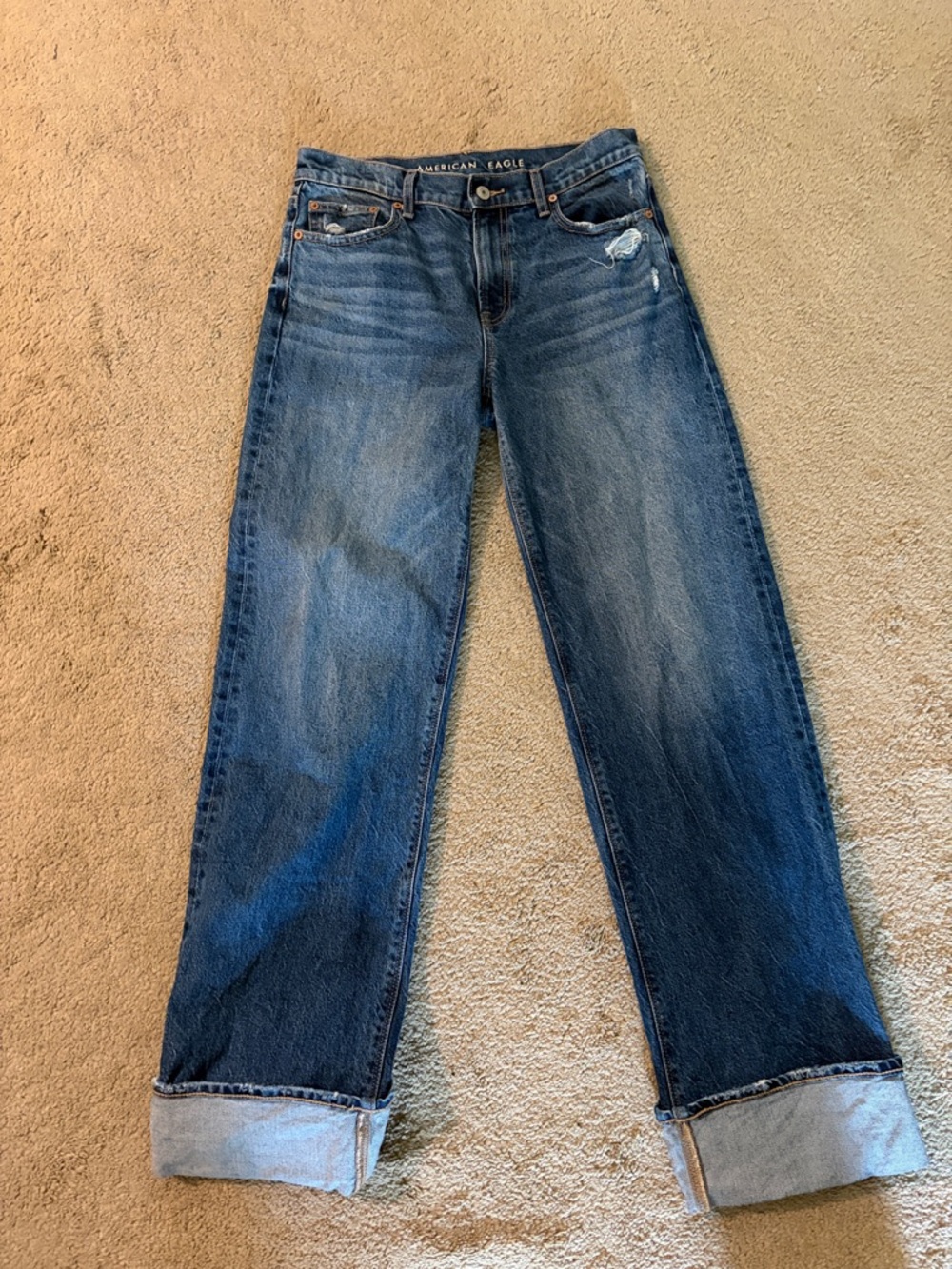 American Eagle Outfitters Women’s Dark Blue Stovepipe Jeans